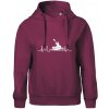 EKG kajak - Oversized mikina dámská Moon - kratšia + širšia - 2XL ( Fuchsiová )
