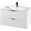 Cersanit Tirso, závesná umývadlová skrinka 994x447x572 mm + keramické umývadlo, biela matná, S801-542