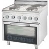 STALGAST Elektrický sporák 4 platničky s elektrickou rúrou (teplovzdušná), 10,4+7 kW | STALGAST, Linia 700