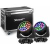 BeamZ Professional MHL1940 LED Otočná hlava Zoom 19x40W 2 ks s Flightcase