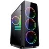 VeinX case Mars MAR01A Mid Tower, bez zdroje, 3xUSB, průhledná bočnice, 4xARGB Fan 120mm, černá VX-MAR301A
