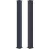 Stĺpik G21 pre bránku a bránu 15x190 cm s pätkou, antracitový, 2 kusy