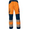 Delta Plus M2PA3STRHV Reflexné strečové nohavice fluo oranžová/námornícka modrá L