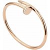 Glory Dámsky oceľový náramok ružovozlatý klinec so zirkónmi 657