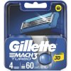 Gillette Mach3 Turbo náhradná hlavica 4 ks