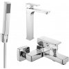 Sada batérií MEXEN CETUS VIII umývadlová batéria + vaňová batéria so sprchou chróm