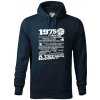 1975 v kocke - Mikina pánska Cape s kapucňou - 2XL ( Tmavomodrá (takmer čierna) )