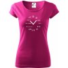 Matematické hodiny - Dámske tričko Pure - 3XL ( Fuchsiová )
