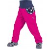 Unuo Dievčenské softshellové nohavice bez zateplenia Jednorožce ružová