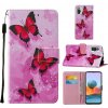 Peňaženkové kožené puzdro PAINTING na Xiaomi Redmi Note 10 Pro - Pink Butterfly