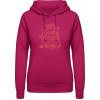 AWDis Hoodie Mikina - Dizajn pre majiteľa viacerých psov - Zvodná ružová - S - Dámske