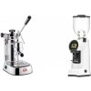 La Pavoni Professional Lusso + Eureka Helios 65, white