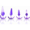Sensual Set análnych kolíkov 4 ks priehľadná fialová