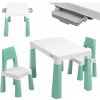Toyz Detský set stolček s 2 kresielkami MONTI mint