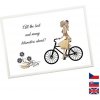 Rámček na darovanie peňazí - Dámsky bicykel, Nápis anglicky, Rámik 100 - biela