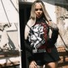 Yakuza dámska mikina s kapucňou Una Vida GHOB 25101 black Farba: čierna, Veľkosti dámske: XL
