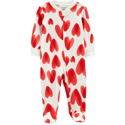 Carter’s CARTER'S Overal na zips Sleep&Play Ivory Heart dievča