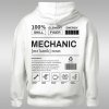 Mechanic Label dámska mikina s kapucňou