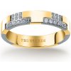 Trussardi bicolor prsteň z ocele T-Logo TJAXC39