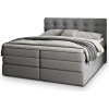 Manželská boxspring posteľ s úložným priestorom Arezi 160x200 - sivá