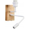 Brilagi | Brilagi - LED Flexibilná nástenná lampa NUBILA WOOD 1xE27/25W/230V + LED/3W dub/biela | BG1565