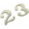 Číslo samolepiace '2' 3,5cm strieborné