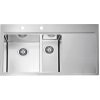 Alveus PURE 60 L 1103654 - Drez nerezový 980x525 mm, vanička 340x400x195 + 180x400x140 mm, lestená/brúsená nerez
