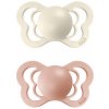 BIBS Couture ortodontické cumlíky z prírodného kaučuku 2ks - veľkosť 2 (Ivory / Blush)