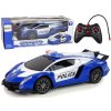Policajné závodné auto na diaľkové ovládanie s LED svetlami a akumulátorom 1:16