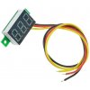 Auto LED voltmeter červený 0-99V panelový 0,36