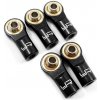 Yeah Racing Kovový guľový čap AL M3, 5ks, čierny