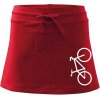 Bicykel na výšku - Športová sukne - two in one - L ( Červená )