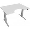 Hobis Pracovný stôl Motion Ergo, ZO, 3S, 120x61-128x90 cm, biela/sivá