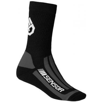 Ponožky Sensor Treking Merino Black / Grey 39-42 EU