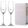 Diamante poháre na Šampanské so Swarovski kryštálmi Petit Heart 2 x 150 ml
