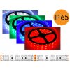 LED lano ECO vodotesné RGB 300 diód SMD5050 5m biely substrát.