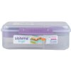 Sistema TO GO Trojkomorová krabička s nádobou na jogurt a 2 tácky 1,65 l, fialová