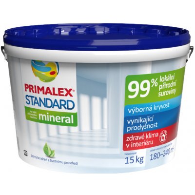 PRIMALEX STANDARD MINERAL - Interiérová farba s prírodným zložením biela 7,5 kg