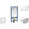 Geberit Duofix - Set predstenovej inštalácie, klozetu D-Code a dosky softclose, tlačidlo Sigma30, biela/lesklý chróm SANI11CP3104
