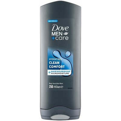 Dove Men+Care Clean Comfort sprchovací gél na telo, tvár a vlasy 250 ml