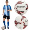 Futbalová lopta OneTeam MS Basic biela/červená, veľkosť 5, tréningová