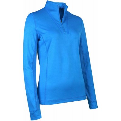 Callaway Womens Solid Sun Protection 1/4 Zip Blue Sea Star