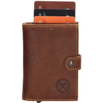 Double-D Hnedá kožená peňaženka s RFID ochranou Protect