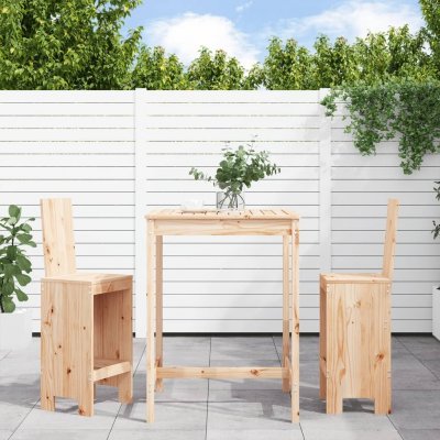 Prolenta Maison Exclusive 3-dielny záhradný barový set z masívneho borovicového dreva