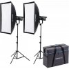 NANLITE FS-300B Bi-Colour KIT 2x svetlo, 2x softbox, 2x statív + taška