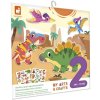 Janod Atelier Maxi Kreatívna sada My arts&crafts Prelepovateľné samolepky Dinosaury od 2r.