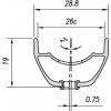 MACH1 Ráfik WOOKX 29 32D TLR HOOKLESS čierny