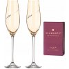 Poháre na šampanské Diamante žlté sklenené 2 ks