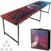 VEVOR Stôl na Beer Pong 240x60x52/70CM Skladací Nosnosť 30KG S LED Pásikom