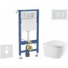 Geberit Duofix Set predstenovej inštalácie, klozetu Oudee a dosky softclose, tlačidlo Delta20, alpská biela SANI11CA31138
